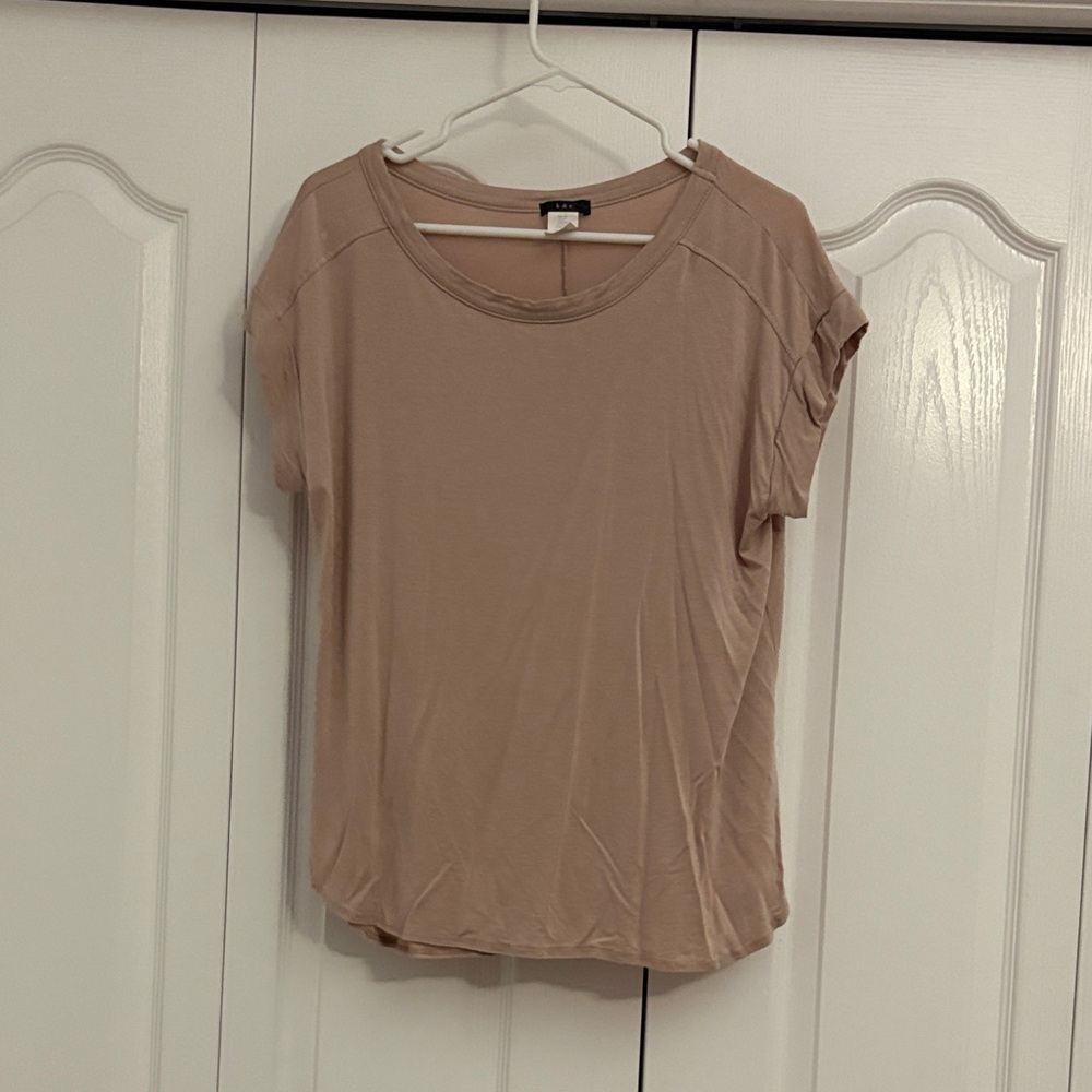 Casual Tan Short Sleeve Top